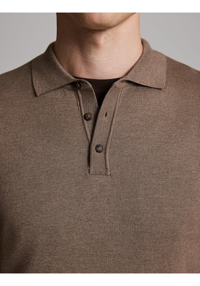 Pierre Cardin Vizon Melanj Slim Fit Düğmeli Polo Yaka Basic Triko Kazak 50333894-vr174 Çok Renkli