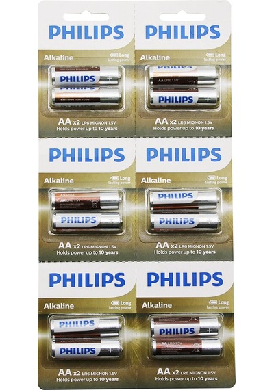 Phılıps Alkaline Kalem - Aa - 1.5v Pil 12pcs 2li X 6