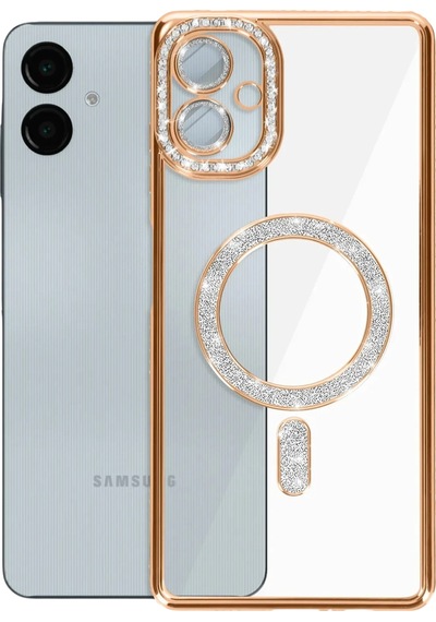 Gld-spt- Newface Samsung Uyumlu Galaxy A06 Joke Simli Magneticsafe Kılıf - Gold