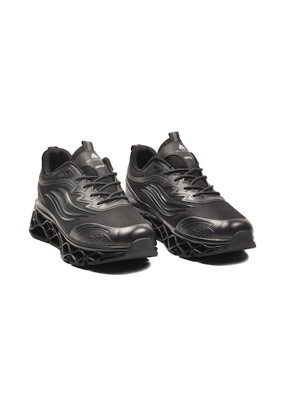 Siyah Memory Foam Bağcıklı Hafif Esnek Erkek Sneaker 2326 M Siyah
