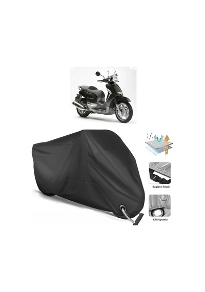 Aprilia Scarabeo 500 Motor Branda (Bağlantı, Kilit Uyumlu)-Siyah (457264408)