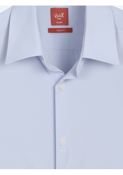 Kip Mavi Düz Regular Fit Uzun Casual Gömlek