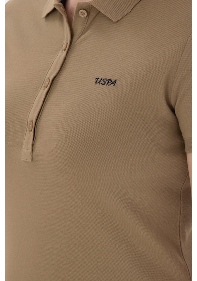U.S. Polo Assn. Kadın Haki Basic Polo Yaka Tişört 50305764-VR027 U.S. Polo Assn. Kadın Haki Basic Polo Yaka Tişört 50305764-VR027