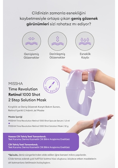 Mıssha Time Revolution Retinol 1000 Shot 2 Step Solution Mask