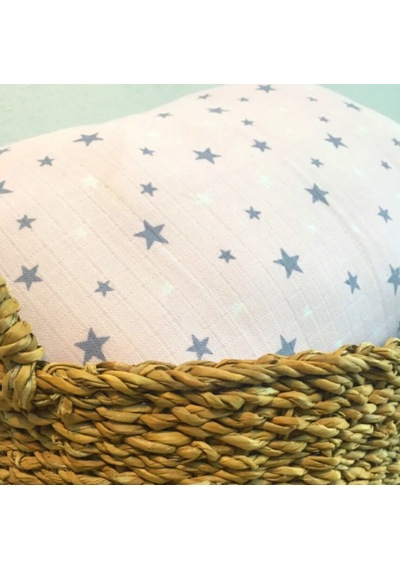%100 Pamuklu Müslin Bebek Yastık Kılıfı 35x45 1 Adet Pembe-gri