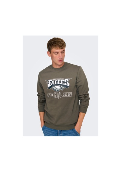 Only & Sons Onsfootball Reg Crew Sweat Major Brown