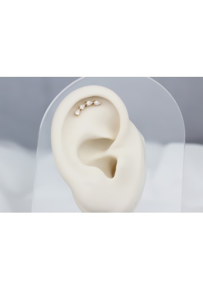 Glorria Altın Geometrik Helix Piercing (540178389) Sarı