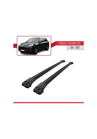 Porsche Cayenne 92a 2011-2018 Arası İle Uyumlu Ace-1 Ara Atkı Tavan Barı Siyah
