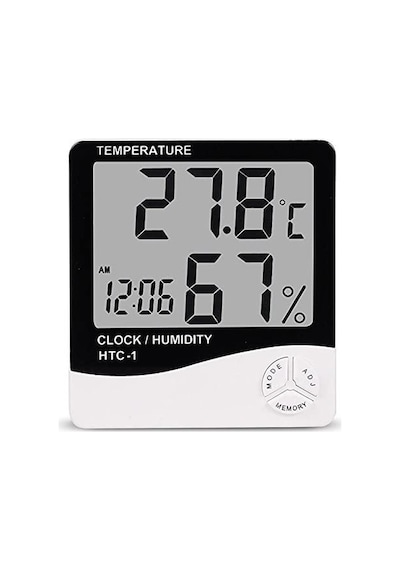 Wellhise Htc-1 Dijital Termometre Sıcaklık Ve Nem Ölçer Higrometre Masa Alarm Sku: Zeusstk25f5d13a96