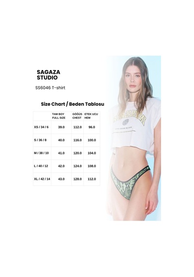 Sagaza Studio Ss6046 Sagaza Mıamı Baskılı Tshırt Beyaz-sarı