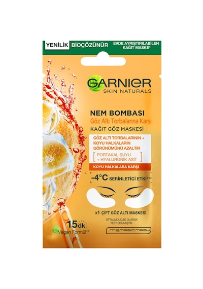 Garnier Nem Bombası Göz Altı Torbalarına Karşı Kağıt Göz Maskesi - 6 Adet Tarı