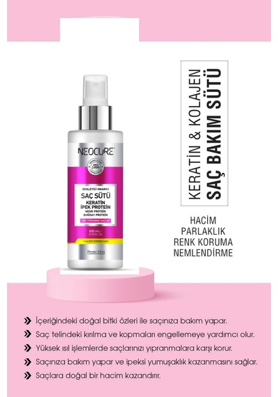 Neocure Keratin Kolajen Saç Bakım Sütü 200 ML