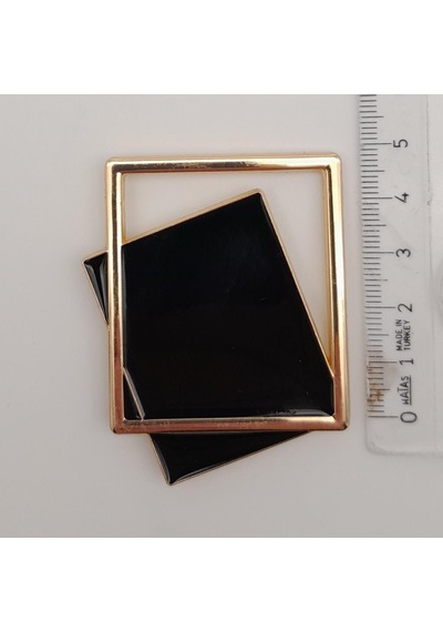 Angel Çanta Aksesuar Light Gold Çerçeve Model Siyah Renk Mıknatıslı Kilit
