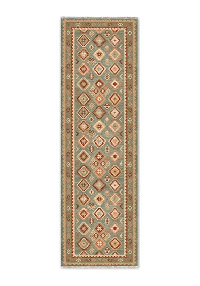 Dekoratif Halı Kaymaz Taban Leke Tutmaz Yıkanabilir Kilim Özel Ölçü Salon Halısı 3055 Çok Renkli