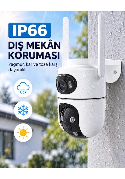 İcsee Set 8 Kameralı 4 Sabit+4 Hareketli Akıllı Güvenlik Kamera Seti 64gb Hafıza Kartlı