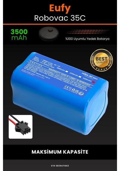 Eufy Robovac 35c 3500mAh Robot Süpürge Bataryası