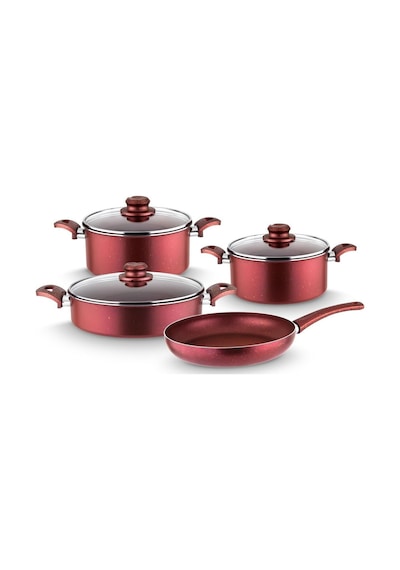 New Bonmarche 7 Pcs Granit Tencere Seti Kirmizi Model:rdl003