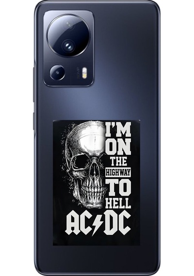 Xiaomi Mi 13 Lite Uyumlu Şeffaf Kılıf Ac/dc Tasarımlı