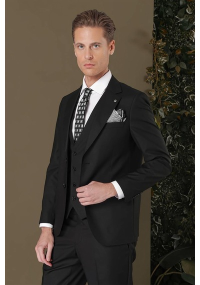 Efor Tk 881 Slim Fit Siyah Klasik Takım Elbise Siyah Efor Tk 881 Slim Fit Siyah Klasik Takım Elbise Siyah