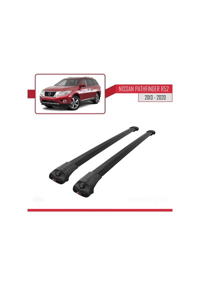 Nissan Pathfinder R52 2013-2020 Arası İle Uyumlu Ace-1 Ara Atkı Tavan Barı Siyah