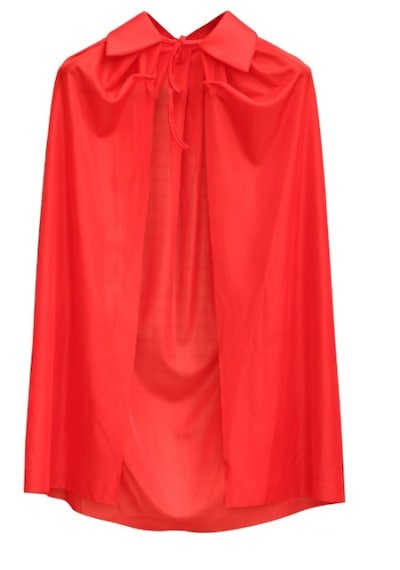 Kırmızı Renk Yakalı Pelerin Çocuk Boy 90 Cm 5691