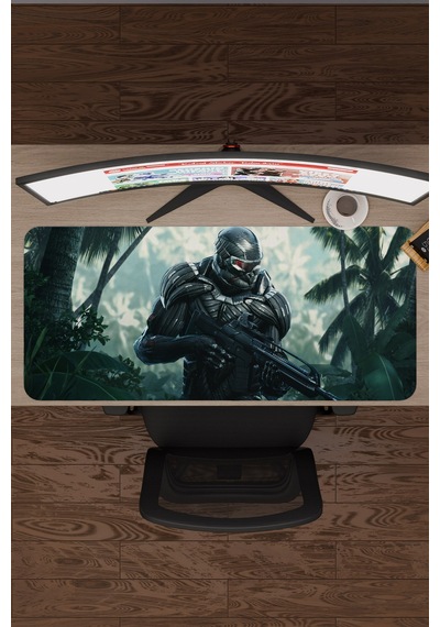 Crysis Kaymaz Dikişli Kauçuk Oyuncu Mousepad V2 - 90x40 Xxl Gaming Mouse Pad Fare Altlığı