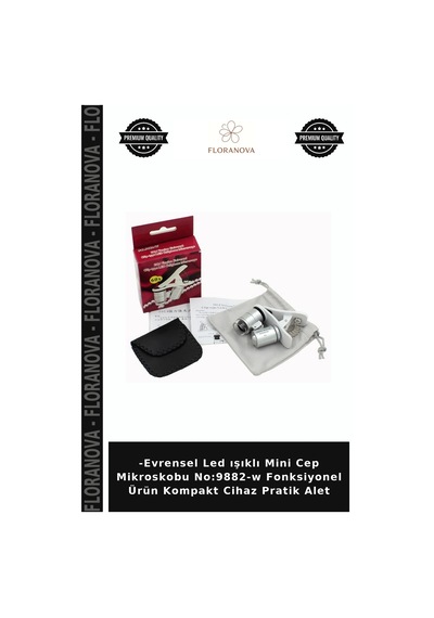 -evrensel Led Işıklı Mini Cep Mikroskobu No:9882-w Fonksiyonel Ürün Kompakt Cihaz Pratik Alet