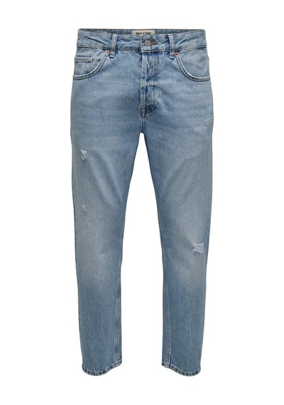 Only & Sons Erkek Rahat Kesim Kısa Paça Kot Pantolon Onsavi Crop Jeans-22024858 001