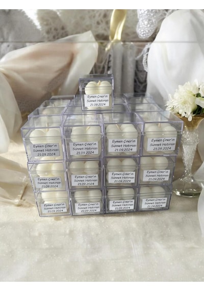 Bernami Mumluk Şamdanpinterest 20 Adet Mika Kutuda Bubble Mum Etiketli Söz Nişan Düğün Sünnet Doğum Günü Hediyelik Diğer