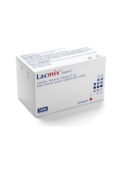 Lacmix Vitamin Mineral Omega-3 ve Bitki Eki İçeren Takviye Edici Gıda 60 Kapsül