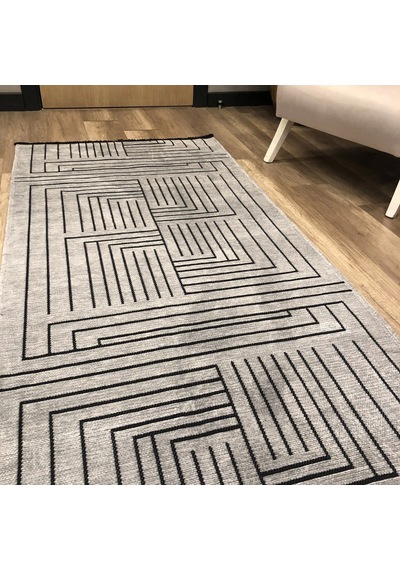 Hoom Rugs Prestij Eko 339 Açık Gri Dekoratif Yıkanabilir Kilim
