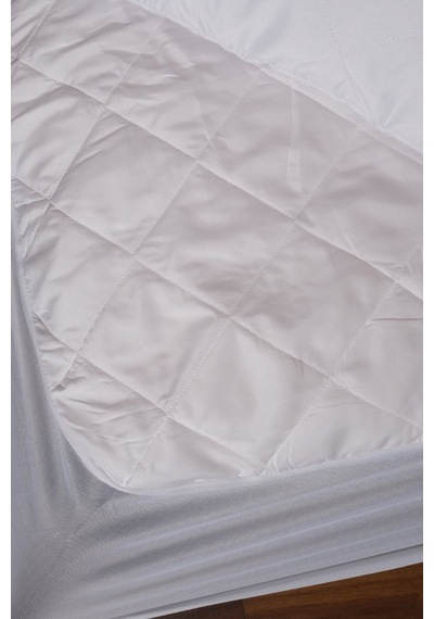 Quito Serisi Tek Kişilik Kapitone Sıvıgeçirmez Yatak Koruyucu Fitted Alez 90x190+25cm Beyaz