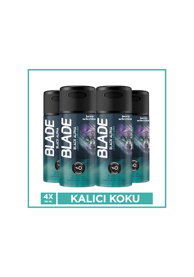 Blade Black Alpha Erkek Deodorant Seyahat Boy 4x90 Ml