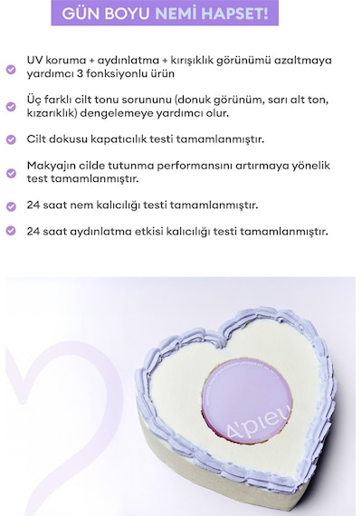 Missha Apieu Waterlock Tone Up Sun Cushion Lavender SPF50+Pa++++ 13 G