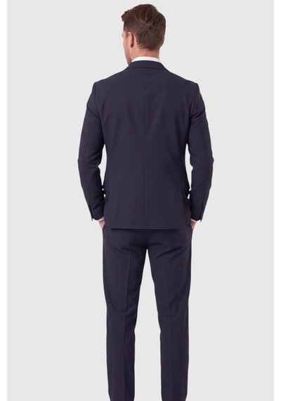 Deepsea Erkek Lacivert Slim Fit Likralı Gofre Kumaş Takım Elbise İpli Lastikli Pantolon 2602326 Deepsea Erkek Lacivert Slim Fit Likralı Gofre Kumaş Takım Elbise İpli Lastikli Pantolon 2602326