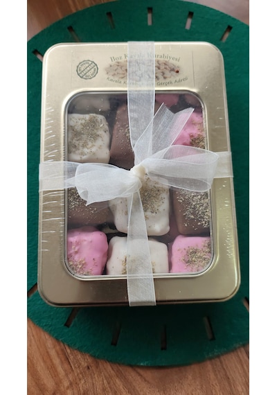 Çikolata Kaplı Kavala Teneke Kutuda Kare Kesim 600gr