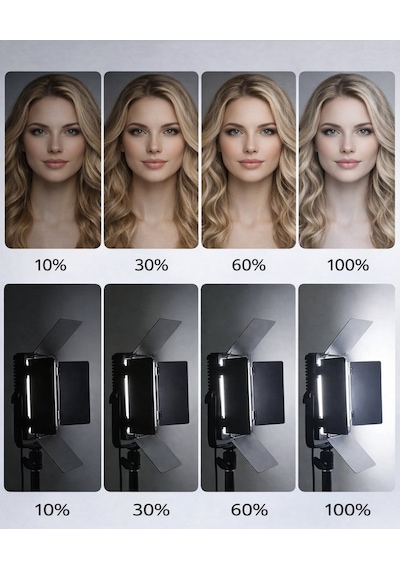 800 Led Profesyonel Video Işığı Tripodlu Ayarlanabilir Parlaklık & 3200k-5600k Renk Sıcaklığı Fotoğraf, Yayıncı, Vlog Işığı