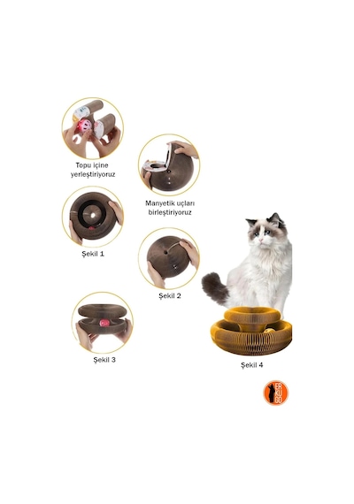 Kedi Tırmalama Oyuncağı Sihirli Çıngıraklı Tırmalama Panosu