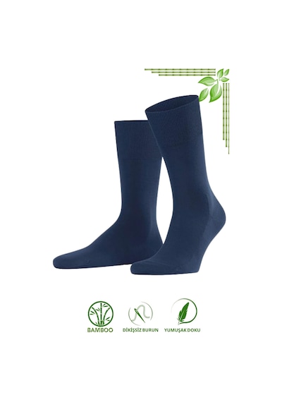 Kral Socks Bambu Erkek Soket Uzun Çorap Klasik Yazlık Dikişsiz 3'lü Set Antrasit