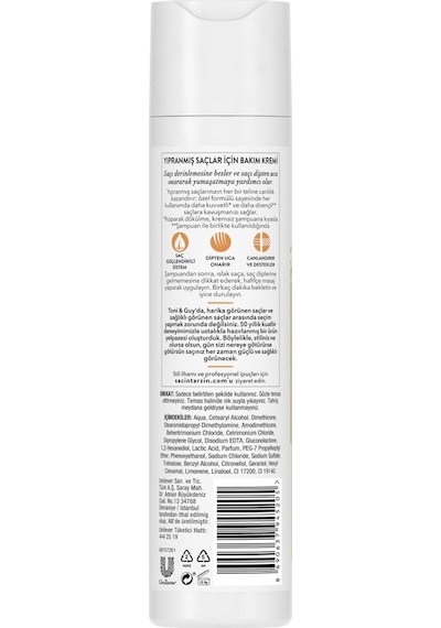 Toni&Guy Damaged Repair Yıpranmış Saçlar İçin Saç Bakım Kremi 250 ML