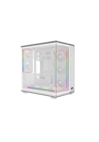 Strong Vhagar 8x 120mm Argb Fanlı Kumandalı Gaming Akvaryum Beyaz Kasa Powersız