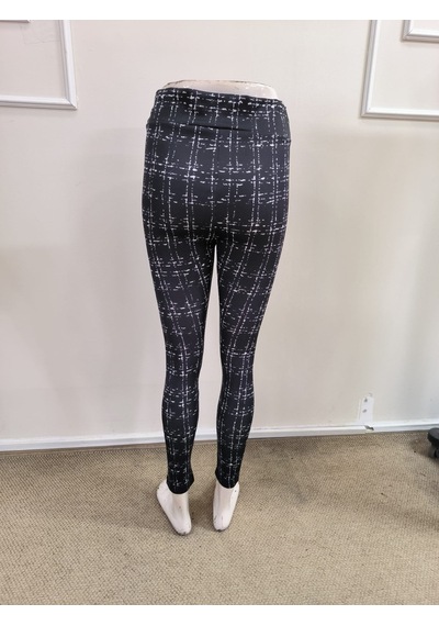 Bhrwear Kadın Yüksek Bel Önü Düğmeli Desenli Dalgıç Tayt Renkli