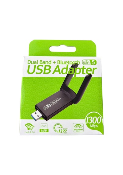 1300 Mbps Dual Band Usb 3.0 Adaptör Kablosuz Wifi Alıcı 2.4ghz 5ghz + Bluetooth 4.2-4936