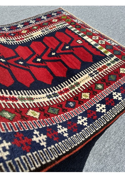 EL DOKUMA 130X200 KİLİM MODELİ HALI KIRMIZI NAMAZLIK SECCADE !