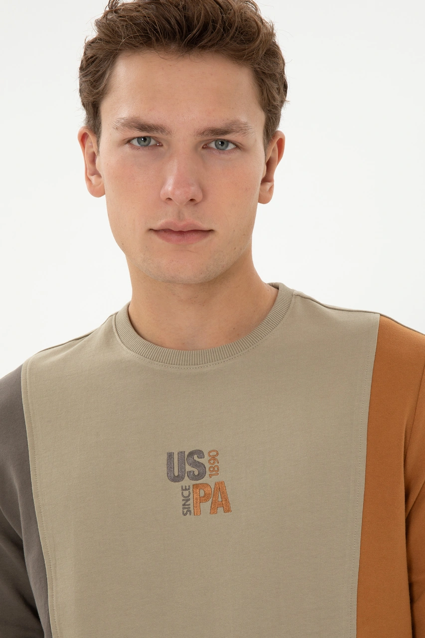 U.s. Polo Assn. Erkek Açık Haki Sweatshirt 50316379-vr183 Acık Hakı