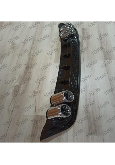 Seat Leon Difüzör Mk3 - 3,5 Üniversal Plastik Piano Black 4çıkış