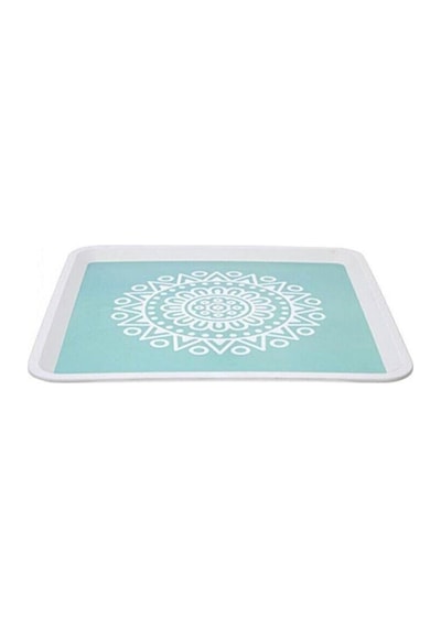Zuccii Home Alaçatı Tepsi - Turkuaz - 32,5x32,5 Cm Çok Renkli
