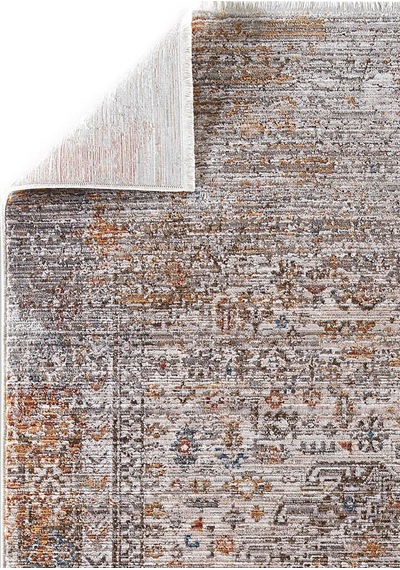 Indiana Etnik Desenli Vintage Eskitme Görünümlü Modern Halı In04 Multi Krem