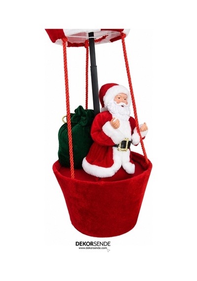 Yılbaşı Noel Baba Balonda Kırmızı Beyaz 150 Cm