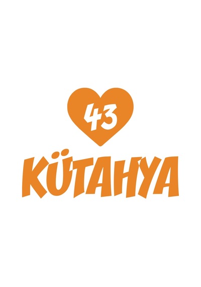 Kalpli 43 Kütahya Araba Sticker 17x17 Cm Turuncu